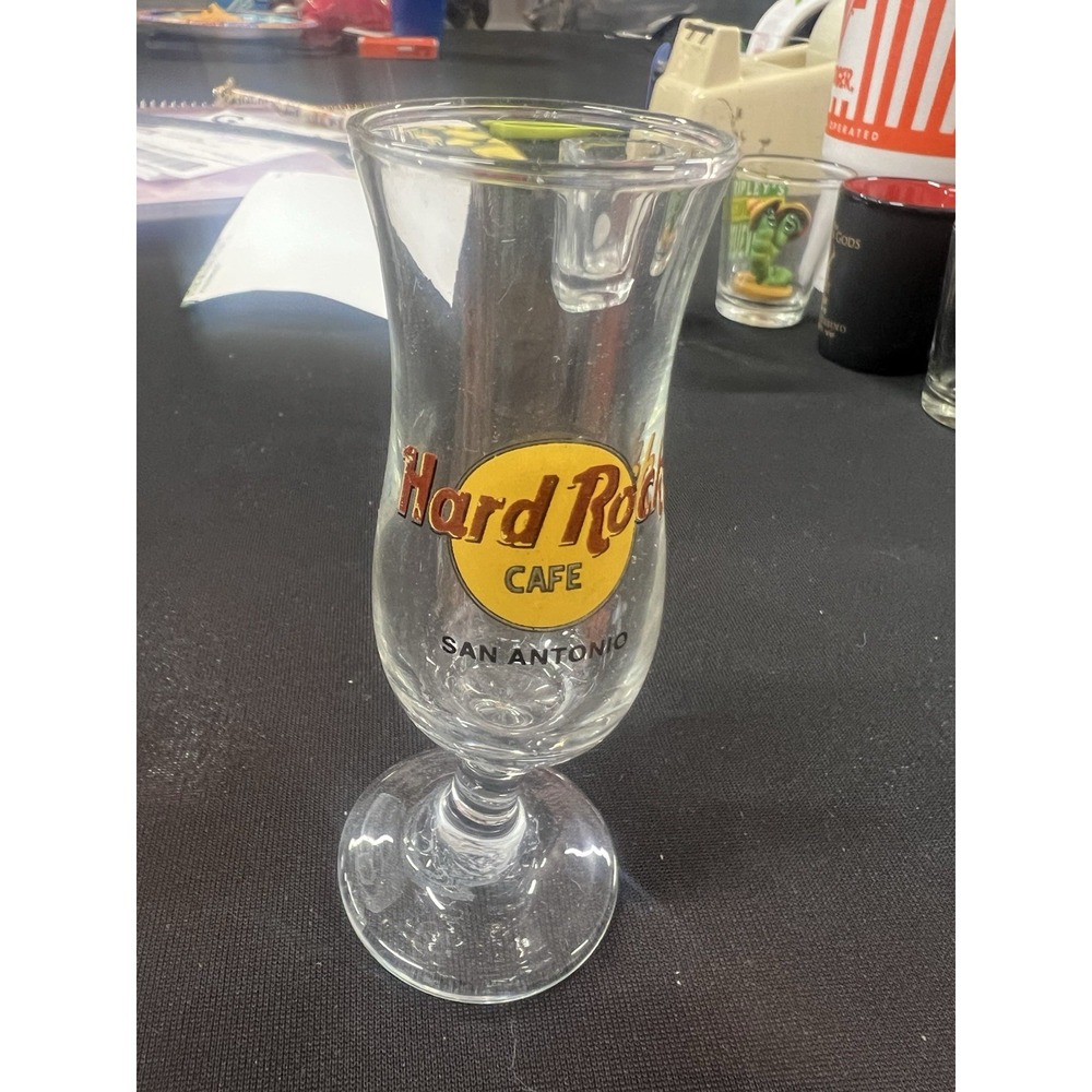 Hard Rock Cafe San Antonio Tx -‎ 4" Mini Hurricane Shot Glass -new